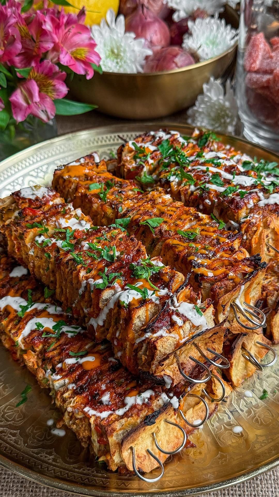 Tortilla Chicken Kebabs Skewers (High Protein) recipe