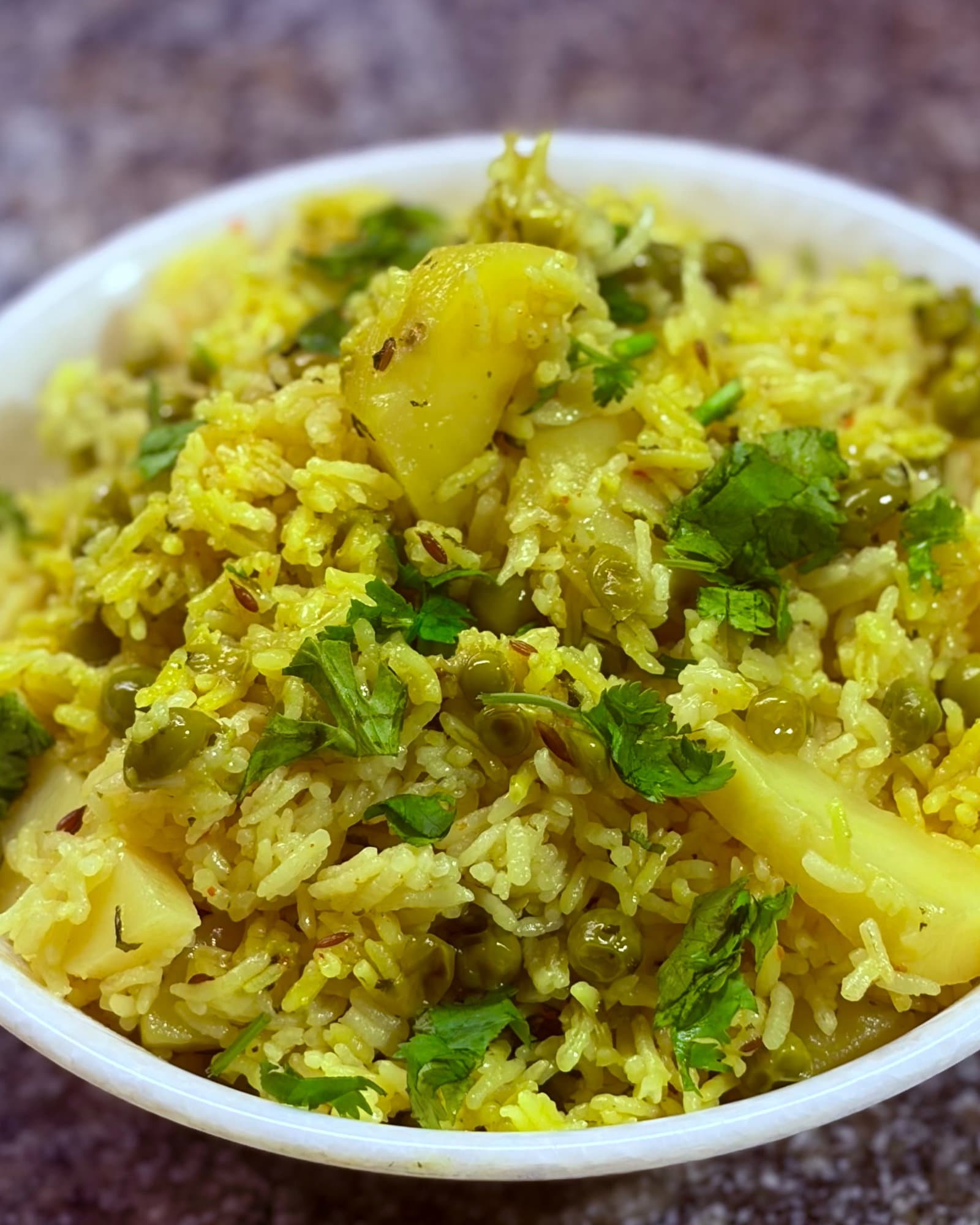 Easy Aloo Matar Pulao (Pressure Cooked) recipe