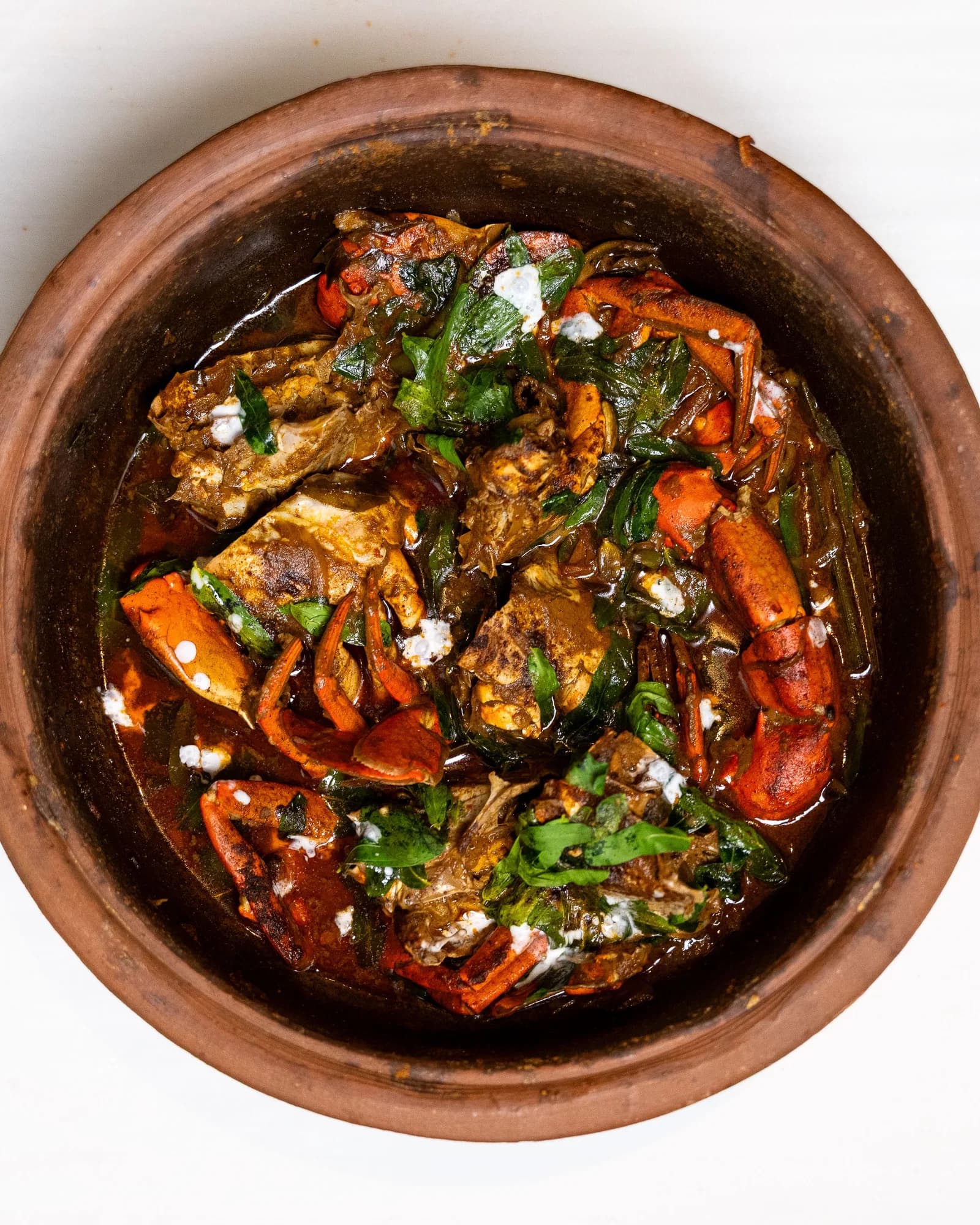 Sri Lankan Crab Curry with Charred Roast Paan recipe