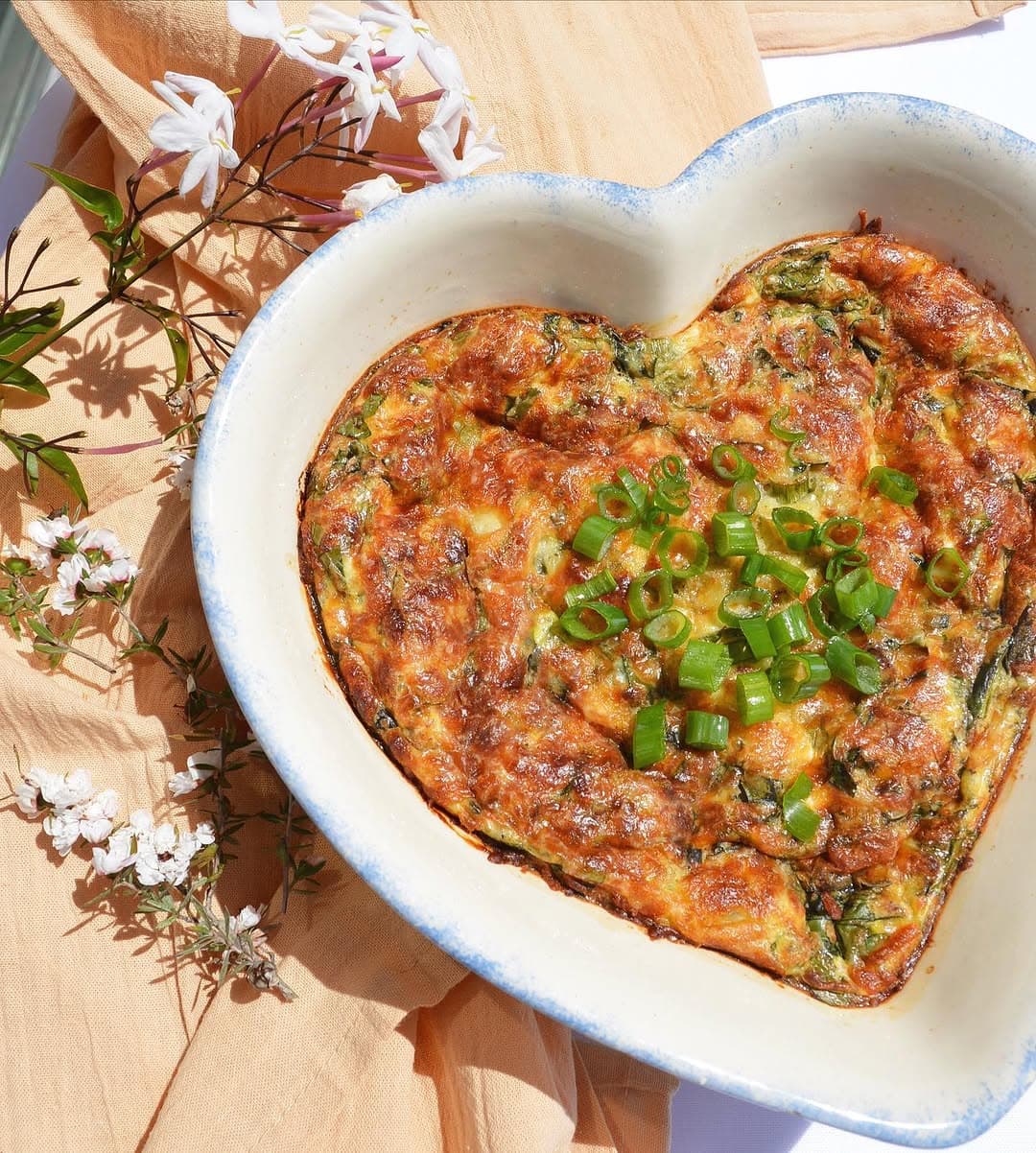 Bacon, Spinach, and Mozzarella Frittata recipe