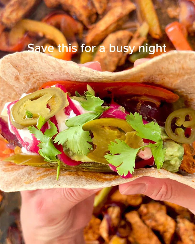 One Tray Chicken Fajita Bake recipe