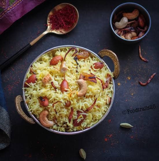 Jafrani Pulao (Saffron Pulao) recipe