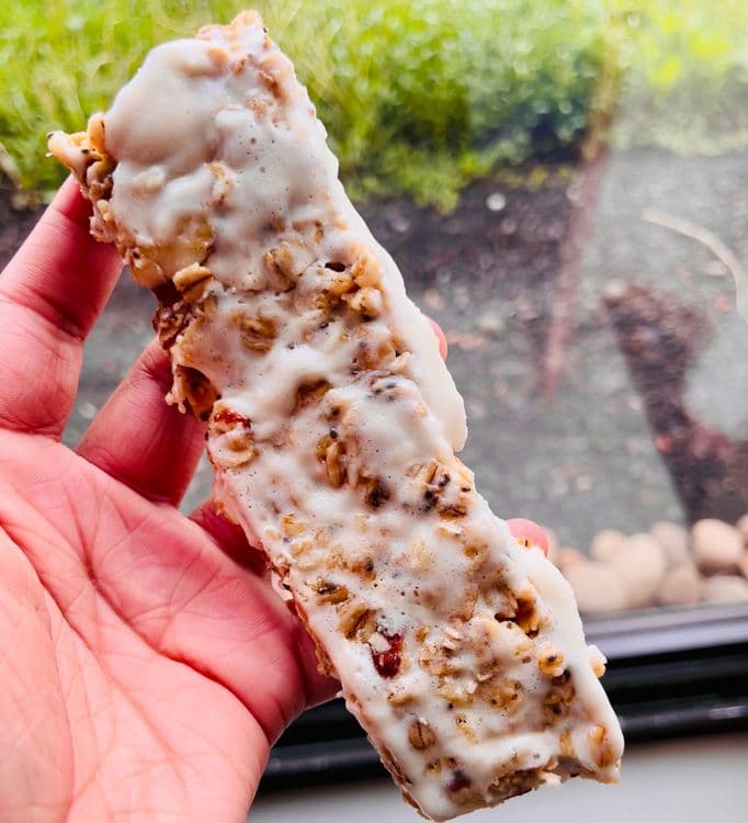 Easy Peanut Butter Granola Bars with Greek Yogurt Coating recipe