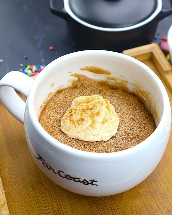 Churro Mug Cake – Quick & Fluffy Dessert| Eggless Churro Mug Cake recipe