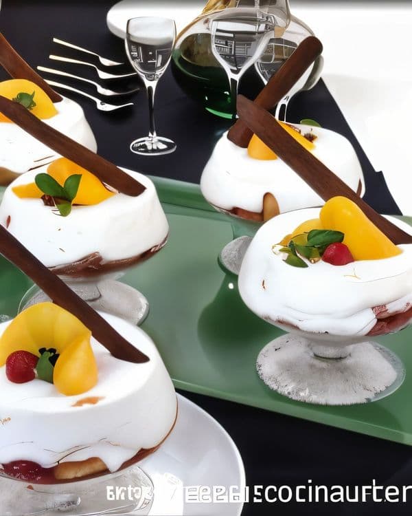Vanilla and Peach Cups recipe
