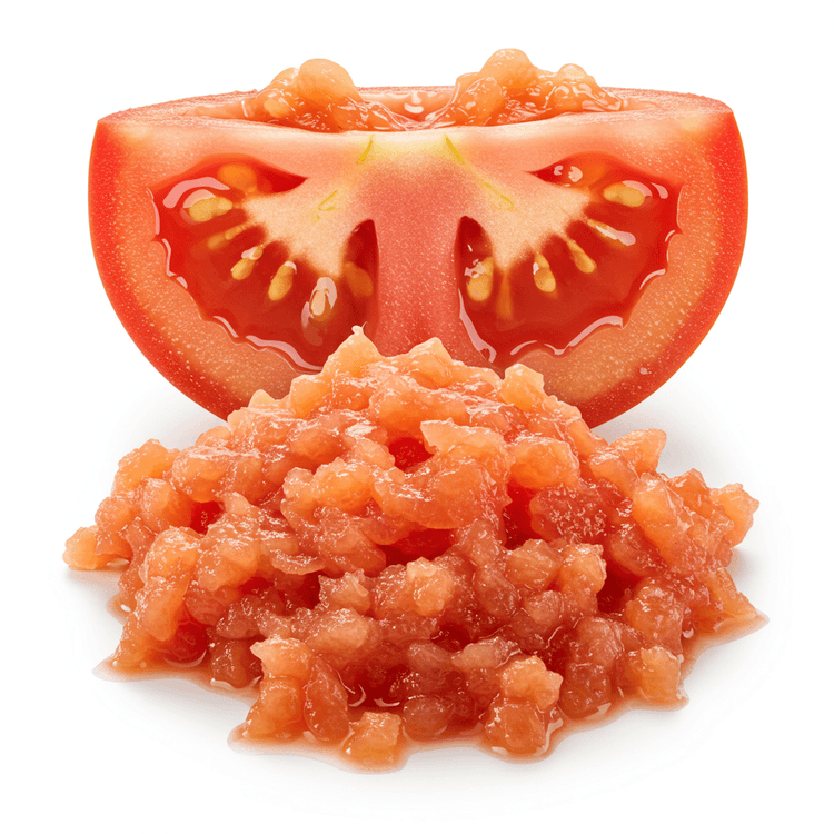 grated tomato
tomato