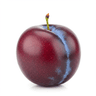 plums, cut into eighths