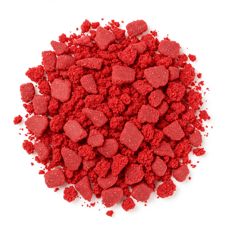 red velvet crumbs