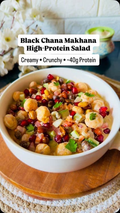 Black Chana Makhana High-Protein Salad recipe
