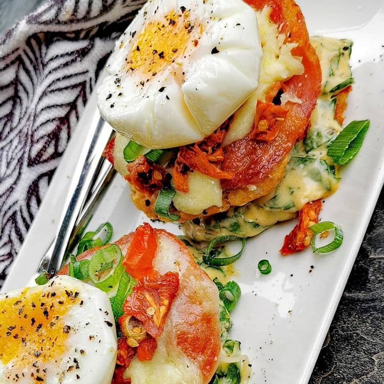 Tuna Fish Cakes with Poached Eggs recipe