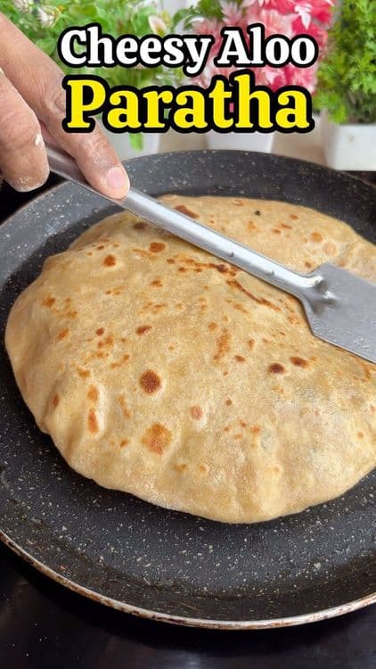 Fluffy Cheesy Potato Paratha recipe