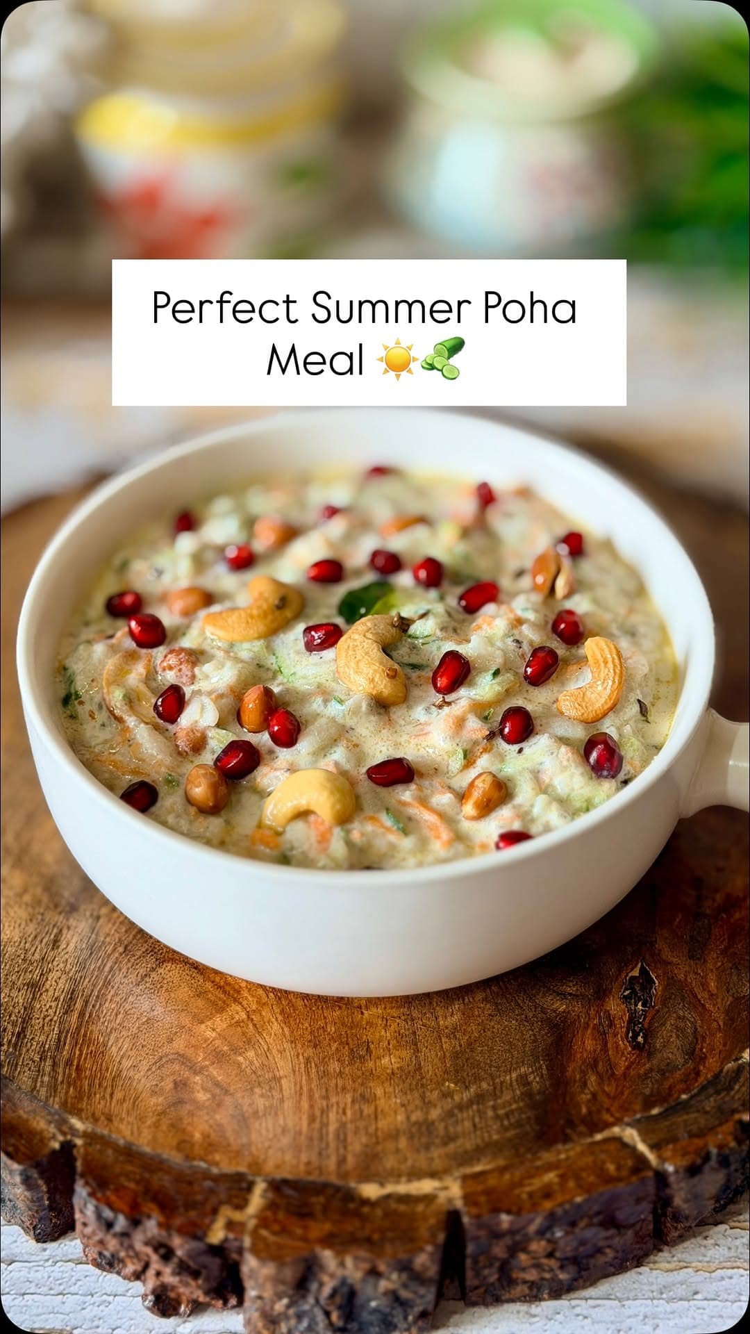 Cooling Poha Chia Curd Pudding with Desi Tadka recipe