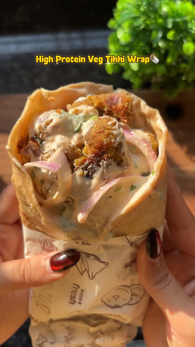 High Protein Veg Tikki Wraps recipe