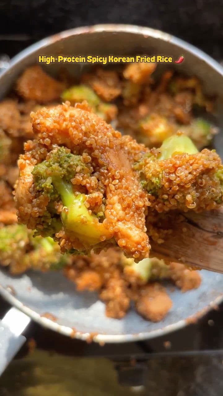 High Protein Spicy Korean Fried Rice recipe