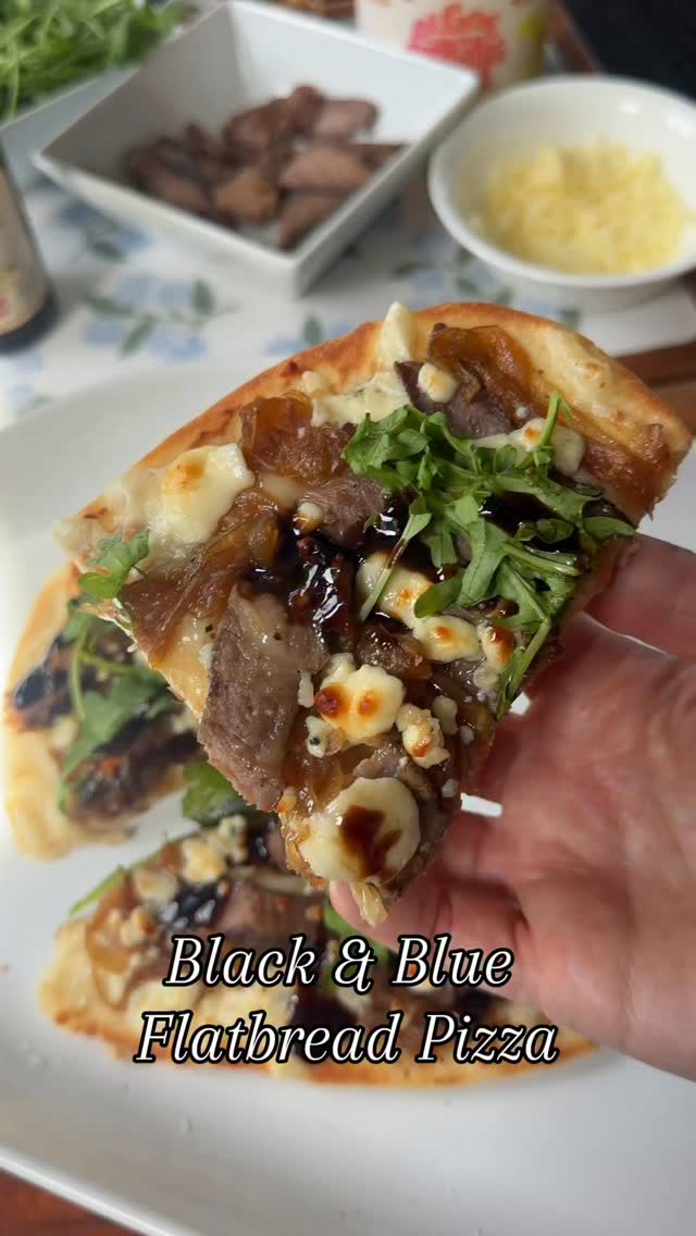 Black & Blue Flatbread recipe