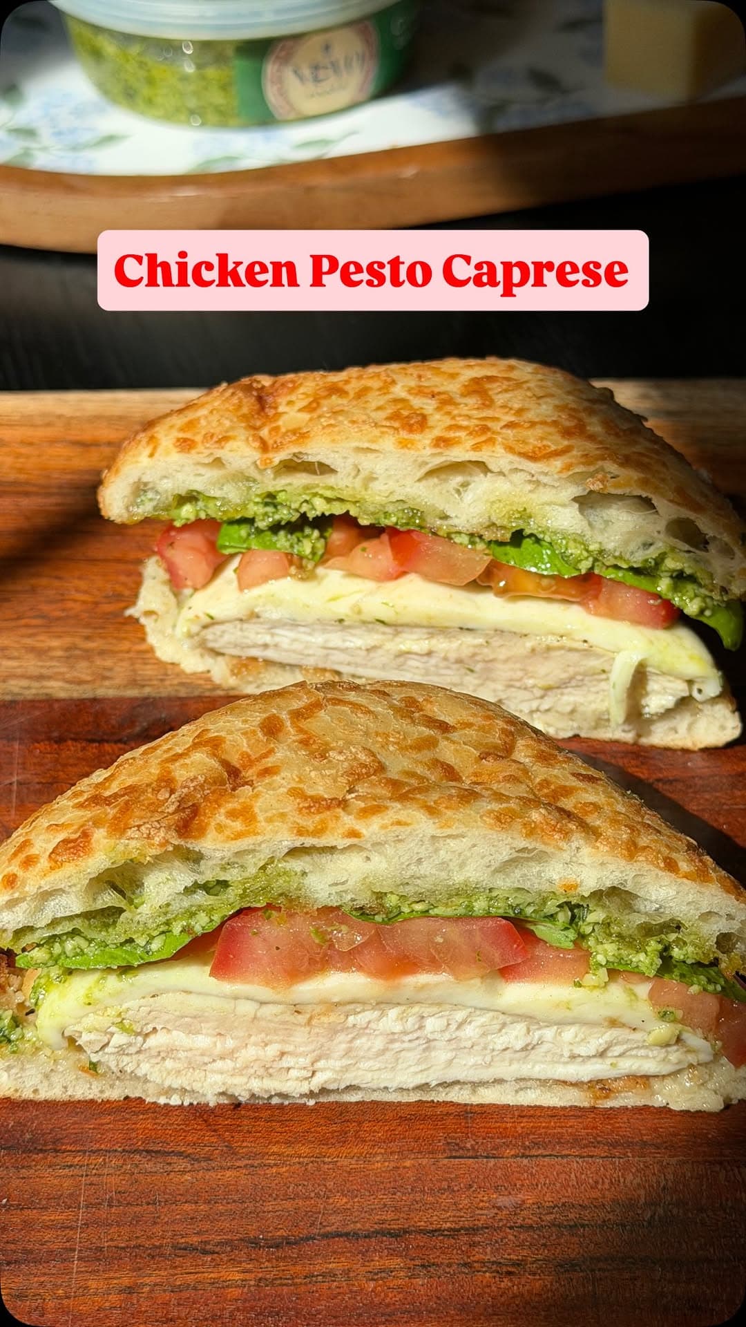 Chicken Pesto Caprese Sandwich recipe