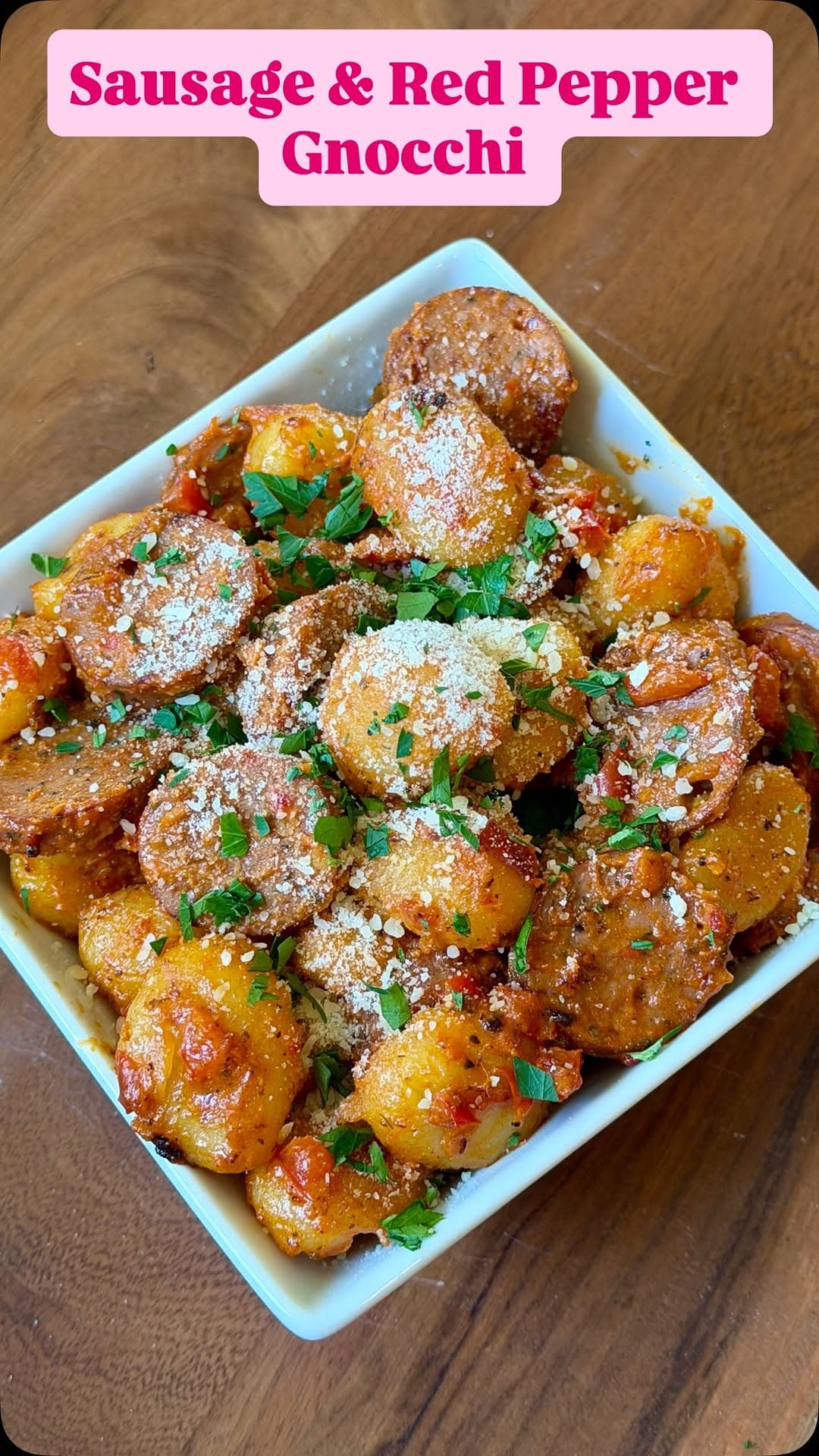 15-Minute Calabrese Pesto Gnocchi with Chicken Sausage recipe