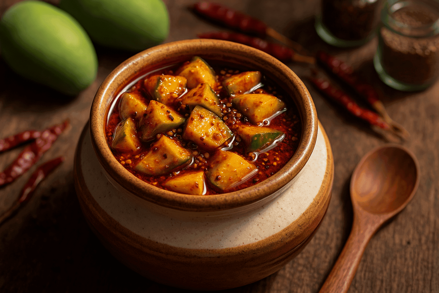 bowl of mango pickle