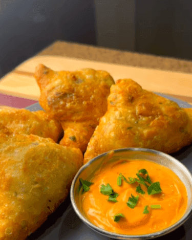 Korean Fried Chicken Samosas with Spicy Mayo recipe