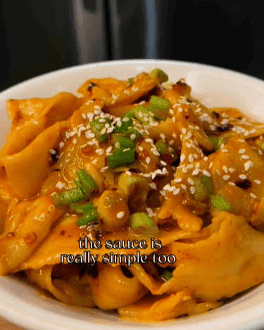 Easy Sesame-Chili Oil Hand Pulled Noodles recipe