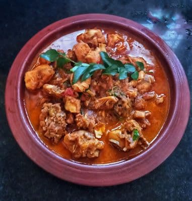 Kerala Style Varutharacha Chicken Curry recipe