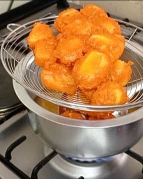 Boiled and Seasoned Deep Fried Potatoes recipe