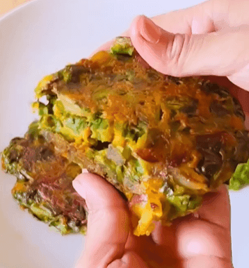Spinach Onion Pancake recipe