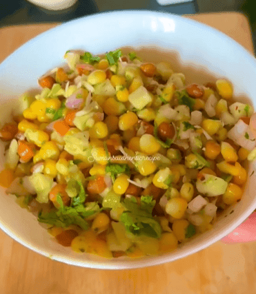 Healthy Corn Sprouts Chana Salad recipe