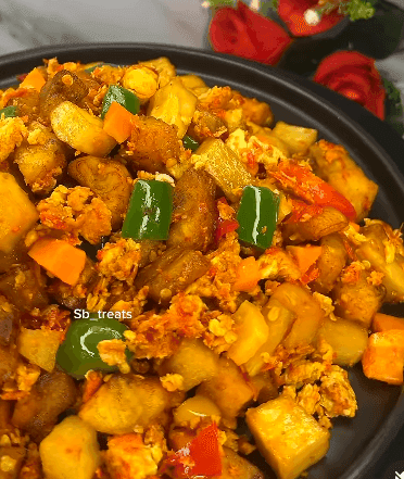 Plantain, Yam, and Egg Delight recipe