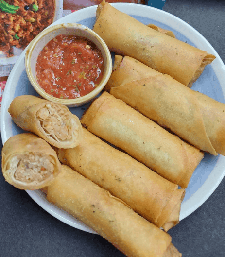 Plant-Based Chicken Spring Rolls recipe