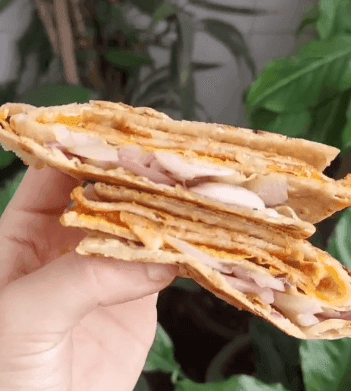 Schezwan Salami Wrap recipe