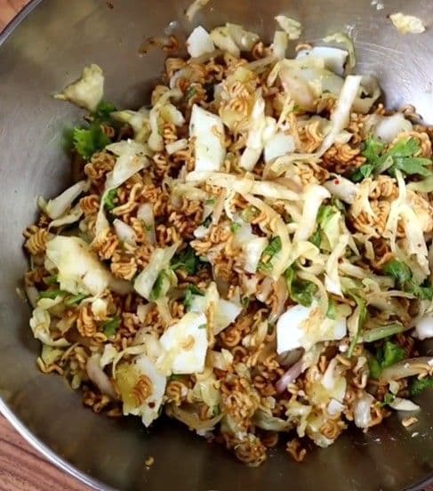 Mixed Salad with Kimchi and Paneer recipe