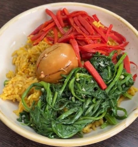 Korean Banchan: Mayak Eggs, Garlic Spinach, and Sautéed Carrots recipe