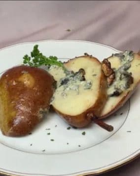 Baked Pears with Gorgonzola and Walnuts recipe