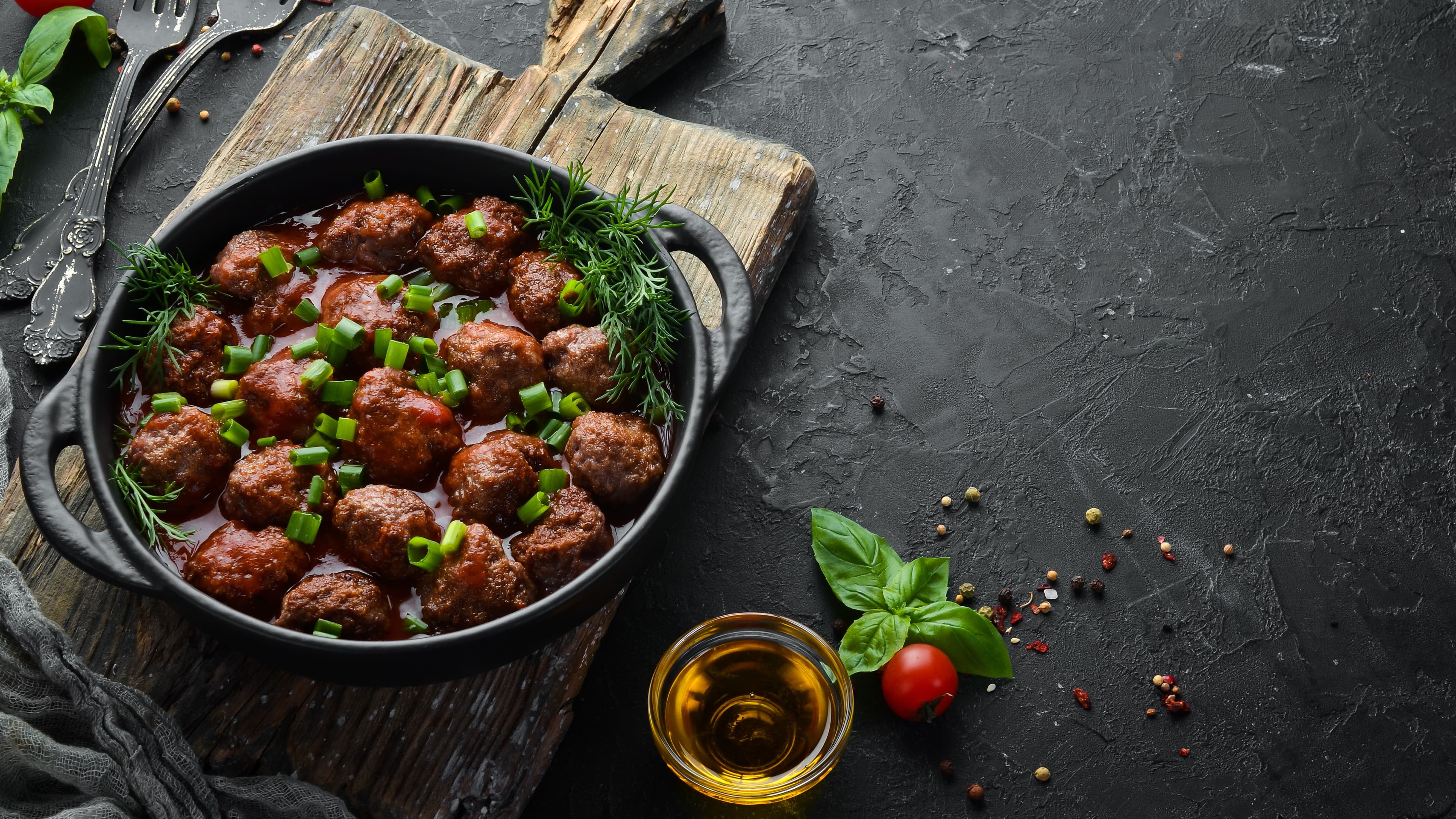 Baked meatballs in an instant one pot recipe