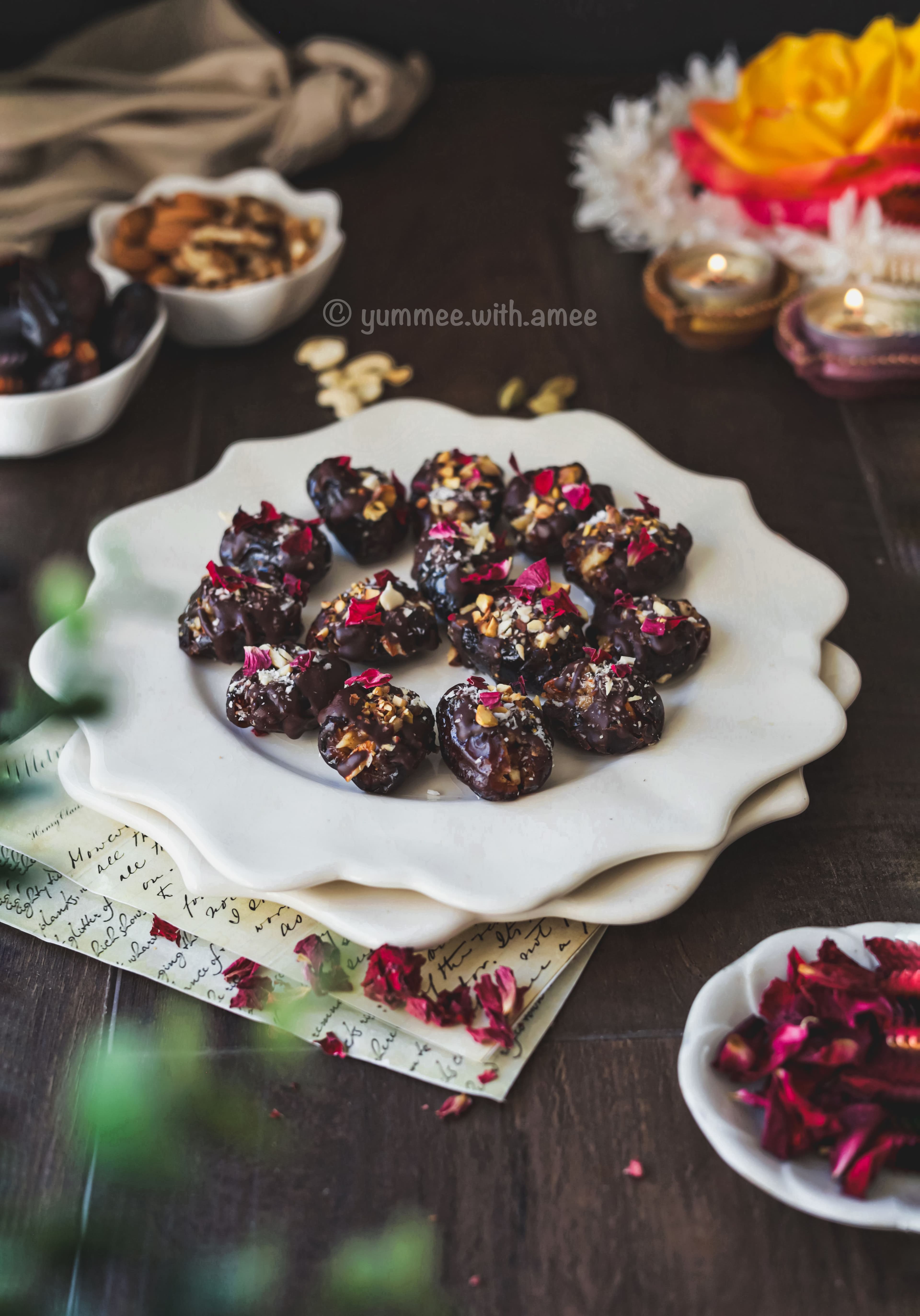 date bites on a plate