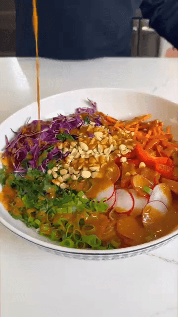 Peanut Butter Veggie Noodle Bowl recipe