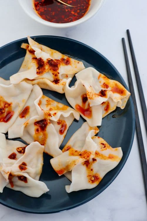 Chicken Wonton with Red Chili Oil recipe