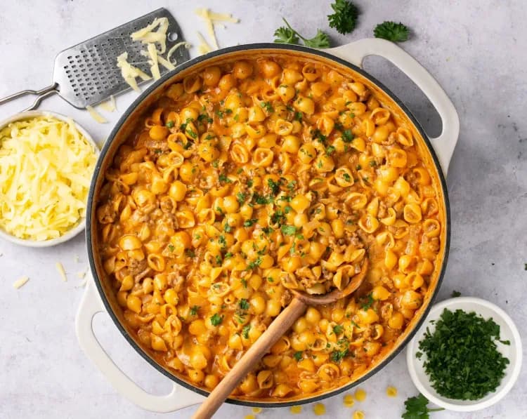Creamy Beef and Pasta Skillet recipe