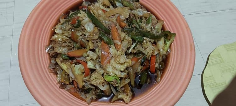 Stir-Fried Mixed Vegetables with Ground Pork (Chopsuey) recipe