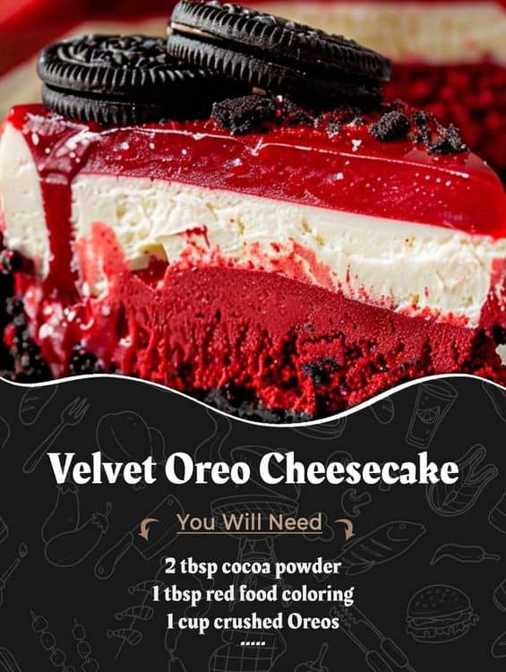 Red Velvet Oreo Cheesecake recipe