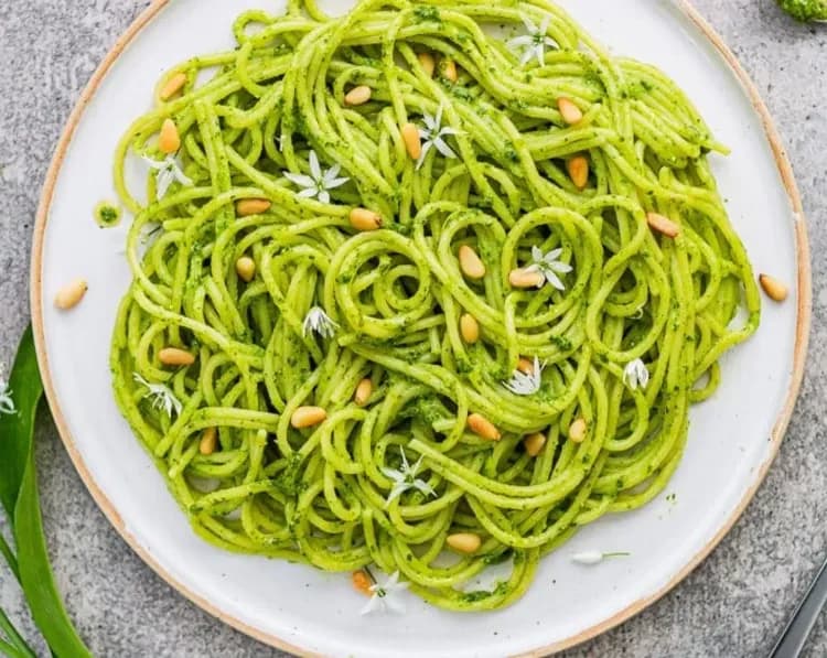 Wild Garlic Pesto Spaghetti recipe