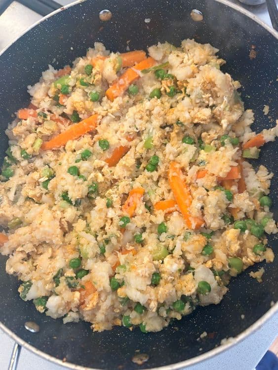 Cauliflower Broccoli Fried 'Rice' (Keto-Friendly Recipe) recipe