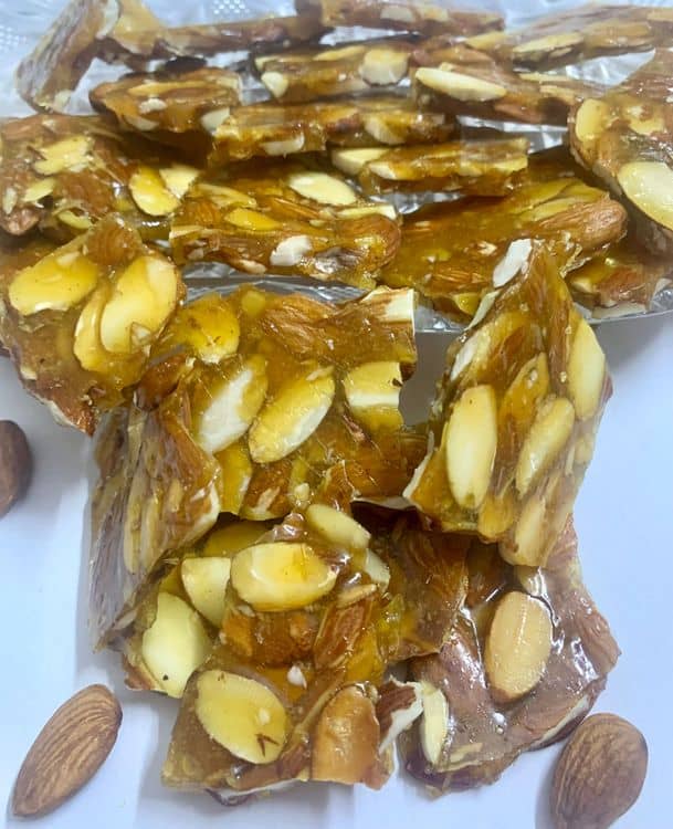 Almond Brittle (Badaam Patti) recipe