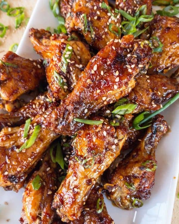 Oven-Fried Chicken Wings with Sticky-Soy Glaze recipe