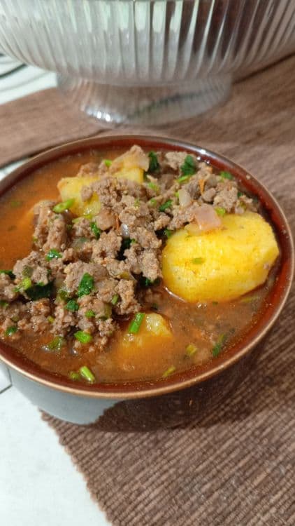Minced Meat and Potato Stew recipe