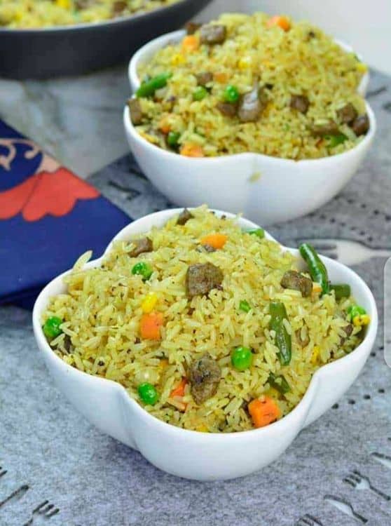 Fried Rice with Beef Liver recipe