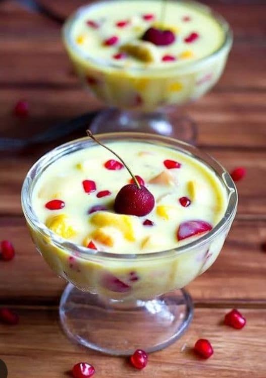 Fruit custard recipe