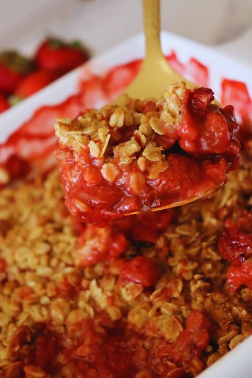 Strawberry Crumble (Warm, Fruity, Crunchy) recipe