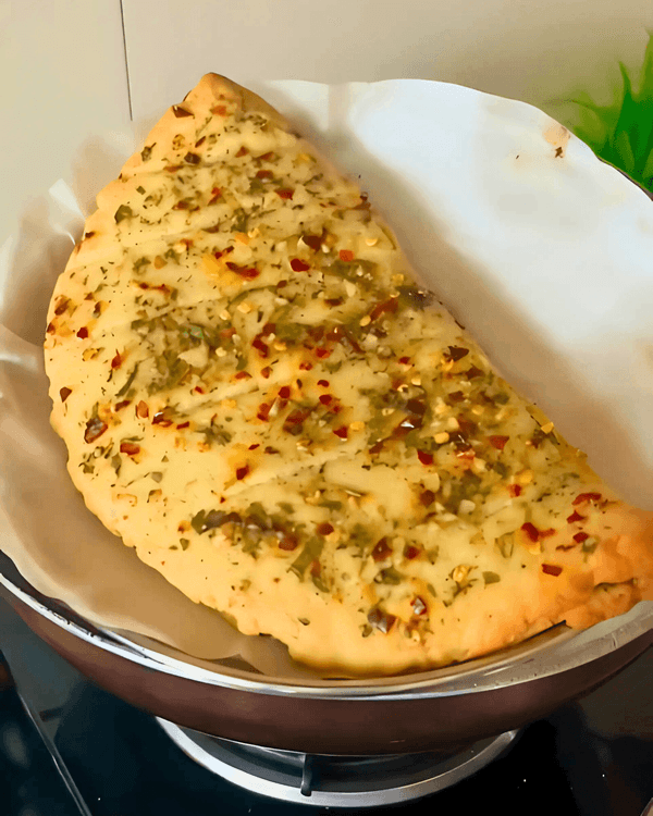 Cheesy Garlic Bread Made with Semolina recipe